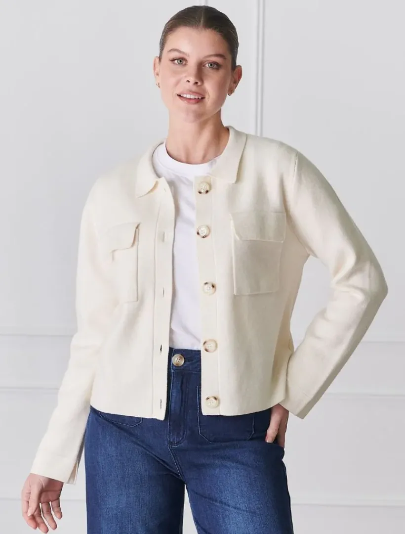 Jackets And Coats|Knits And Jumpers*Zjoosh Alhambra Knit Jacket Ivory