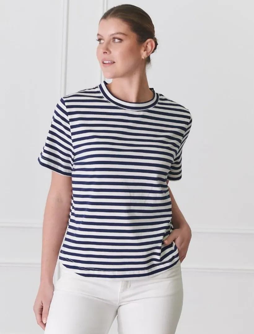 Shirts And Tops*Zjoosh Alice Striped Tee Navy