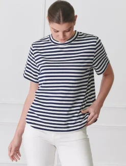 Shirts And Tops*Zjoosh Alice Striped Tee Navy