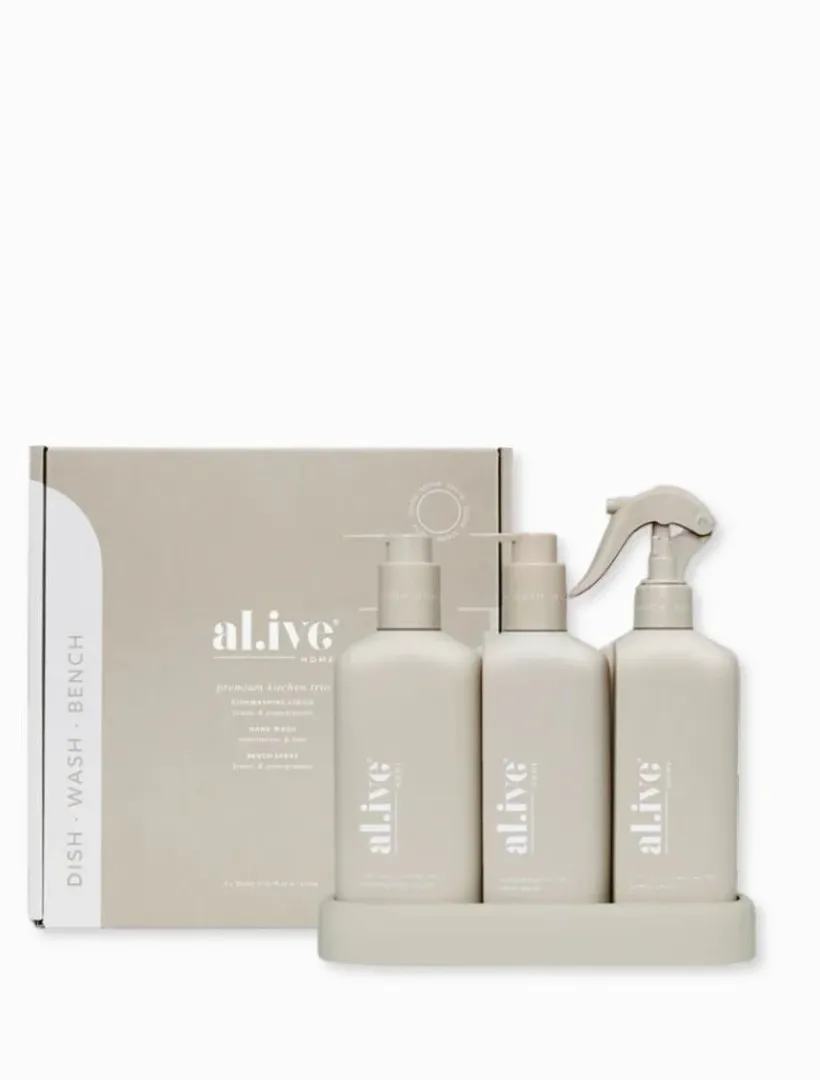 Hand & Body Sets|Hand Wash*Al.ive Lemon u0026 Pomegranate + Watermelon u0026 Lime Kitchen Trio