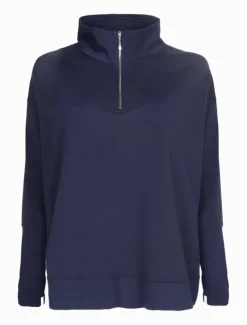 Loungewear|Knits And Jumpers*Zjoosh Alysha Zip Through Sweatshirt Navy