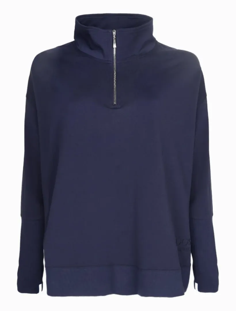 Loungewear|Knits And Jumpers*Zjoosh Alysha Zip Through Sweatshirt Navy