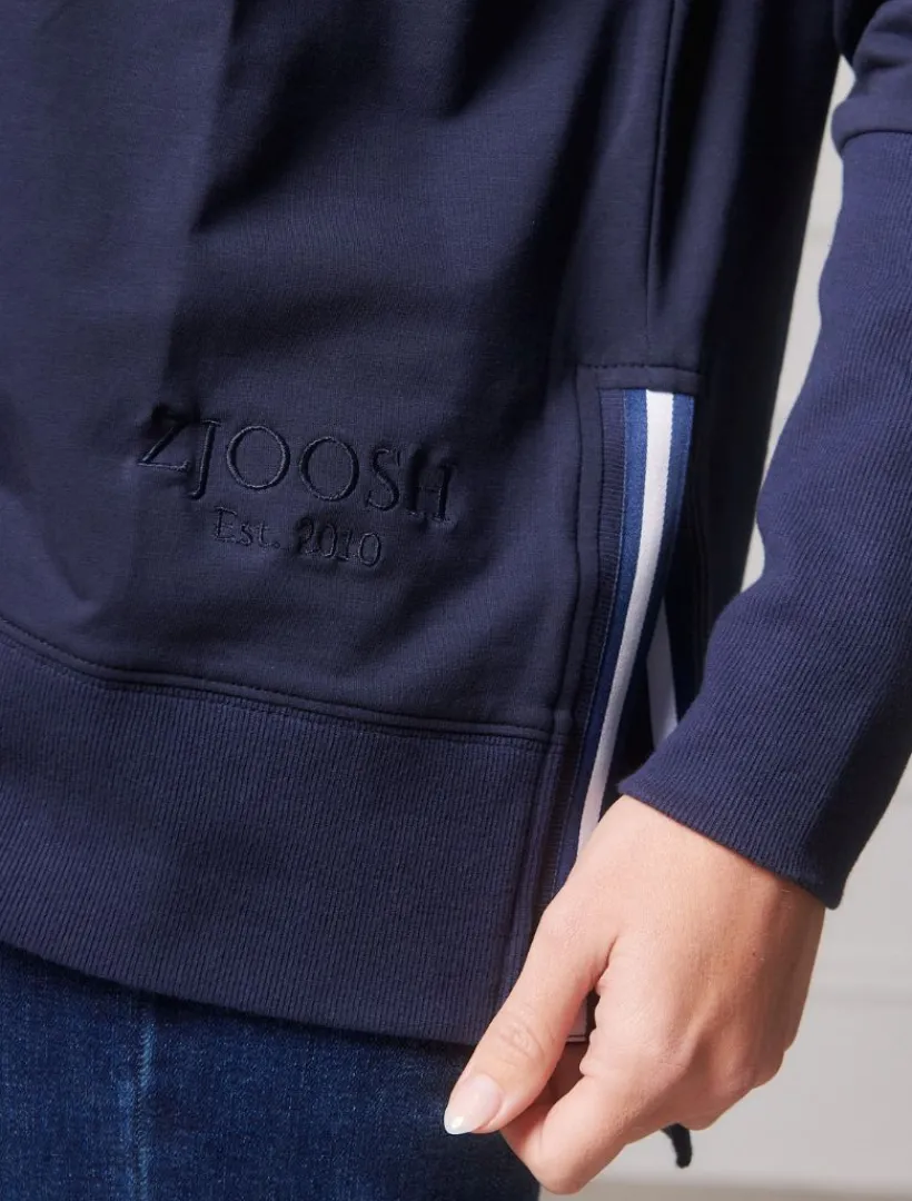 Loungewear|Knits And Jumpers*Zjoosh Alysha Zip Through Sweatshirt Navy