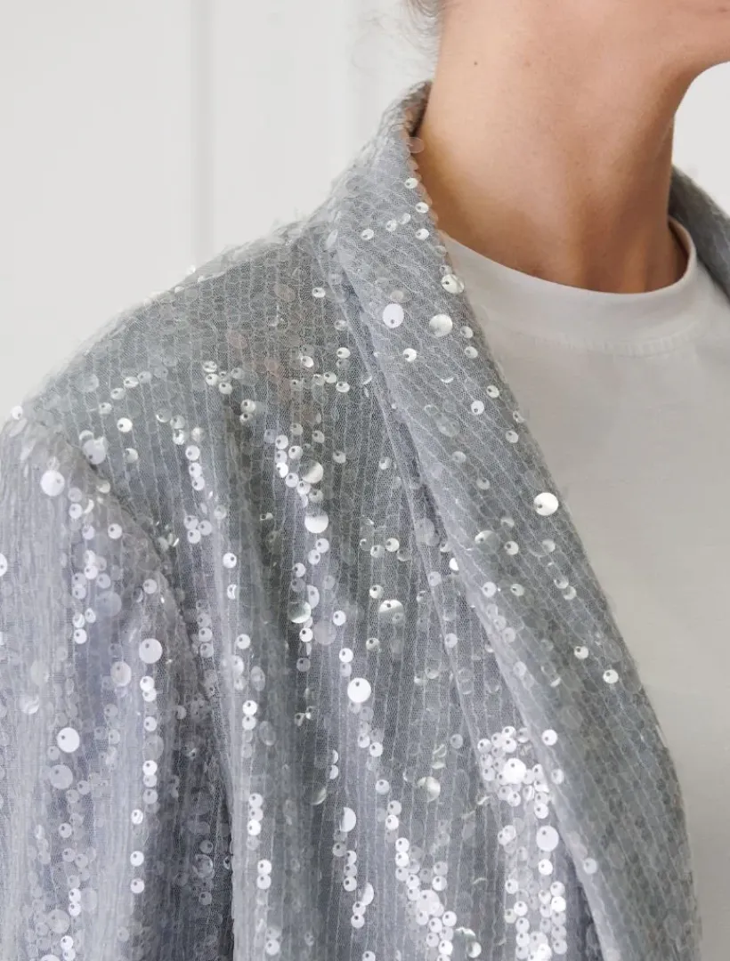 Jackets And Coats*Zjoosh Anais Sequin Jacket Blue
