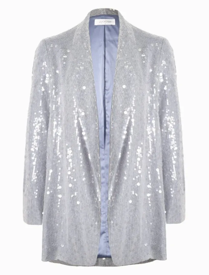 Jackets And Coats*Zjoosh Anais Sequin Jacket Blue