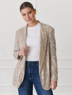 Jackets And Coats*Zjoosh Anais Sequin Jacket Mink