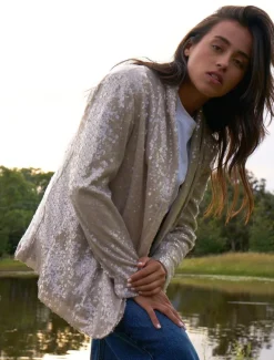 Jackets And Coats*Zjoosh Anais Sequin Jacket Mink