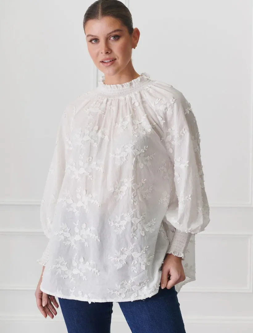 Shirts And Tops*Zjoosh Anya Lace Shirt White