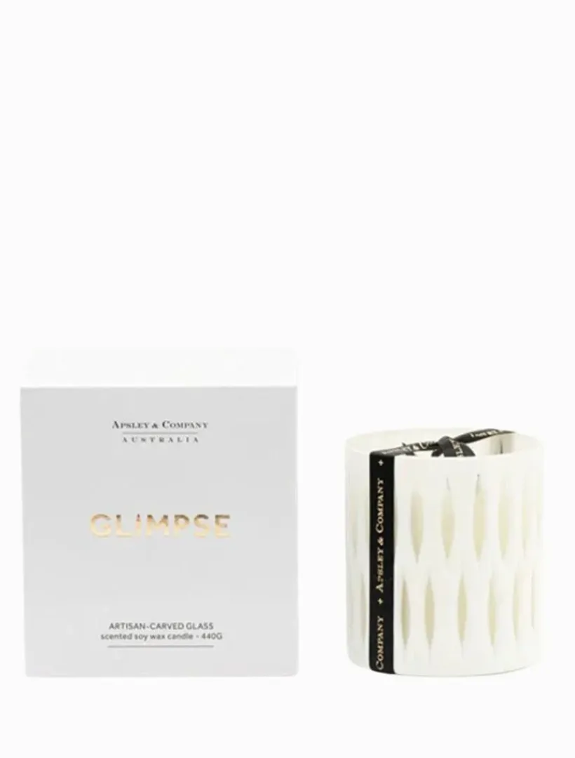 Scented Candles|Apsley*Apsley Glimpse Soy Candle Blanc 440g White