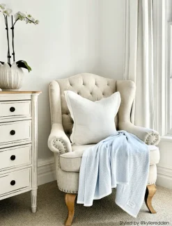 Blankets And Throws*Zjoosh Astor Knit Blanket Duck Egg Blue DuckEggBlue