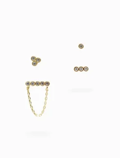 Earrings|Gold Jewellery*Zjoosh Bezel Earscape Collection Gold