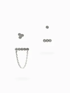 Earrings|Silver Jewellery*Zjoosh Bezel Earscape Collection Silver