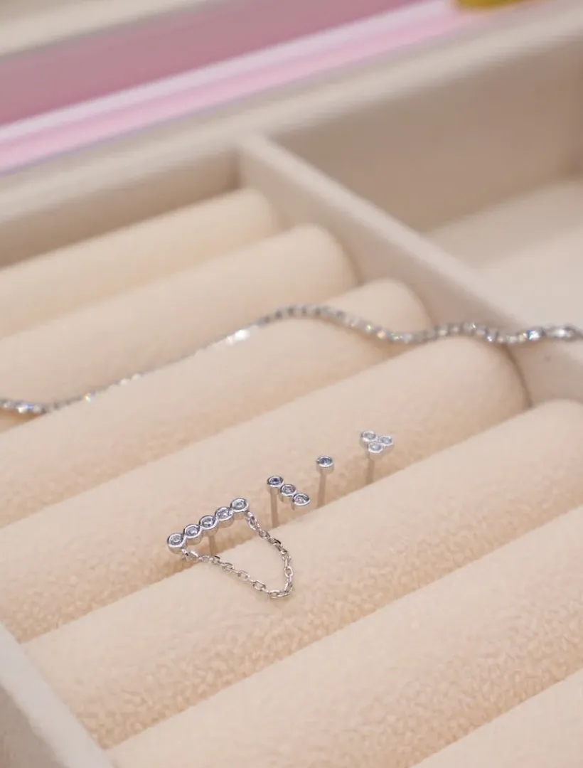 Earrings|Silver Jewellery*Zjoosh Bezel Earscape Collection Silver