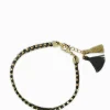 Bangles And Bracelets*Zjoosh Black Beaded Tassel Bracelet