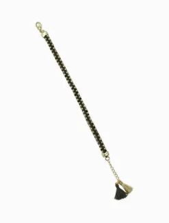 Bangles And Bracelets*Zjoosh Black Beaded Tassel Bracelet