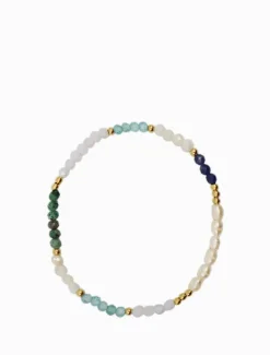 Pearl Jewellery|Bangles And Bracelets*Zjoosh Blue Stone and Pearl Stretch Bracelet