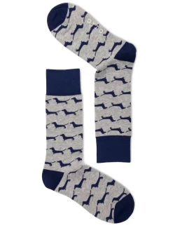 Bed Socks*3rd Party Other Blue Stripe Dachies Socks