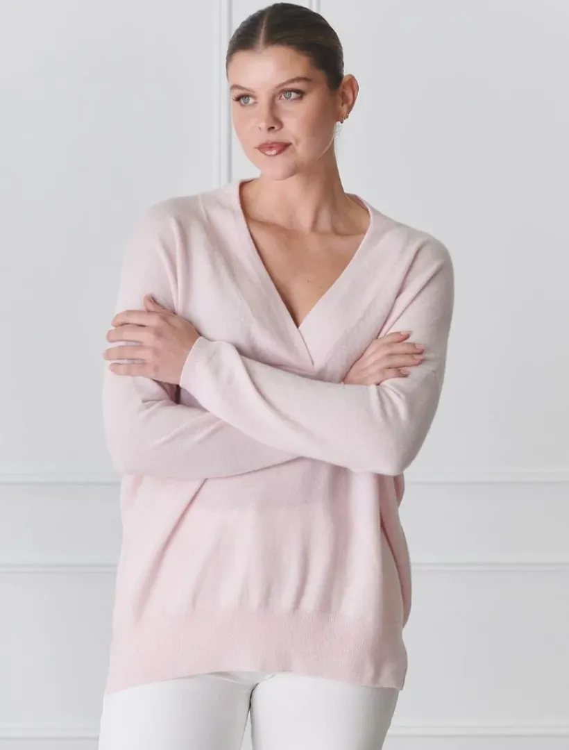 Knits And Jumpers*Zjoosh Boyfriend Cashmere Jumper Pink