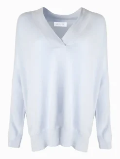 Knits And Jumpers*Zjoosh Boyfriend Cashmere Jumper Pale Blue PaleBlue