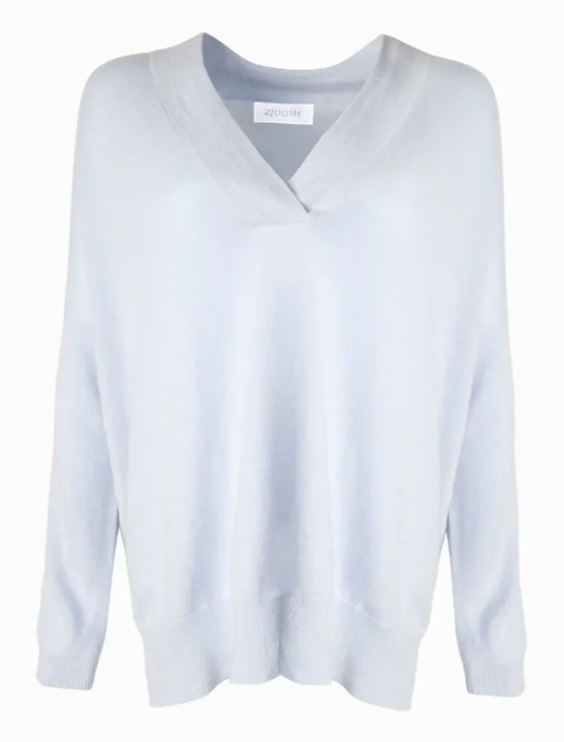 Knits And Jumpers*Zjoosh Boyfriend Cashmere Jumper Pale Blue PaleBlue