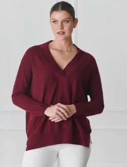 Knits And Jumpers*Zjoosh Boyfriend Cashmere Jumper Pinot