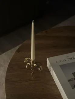 Tea Lights & Candle Holders*3rd Party Other Brass Bow Candle Holder