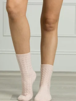 Sleep Accessories|Sleep Accessories*Zjoosh Cashmere Cable Knit Bed Socks Pink
