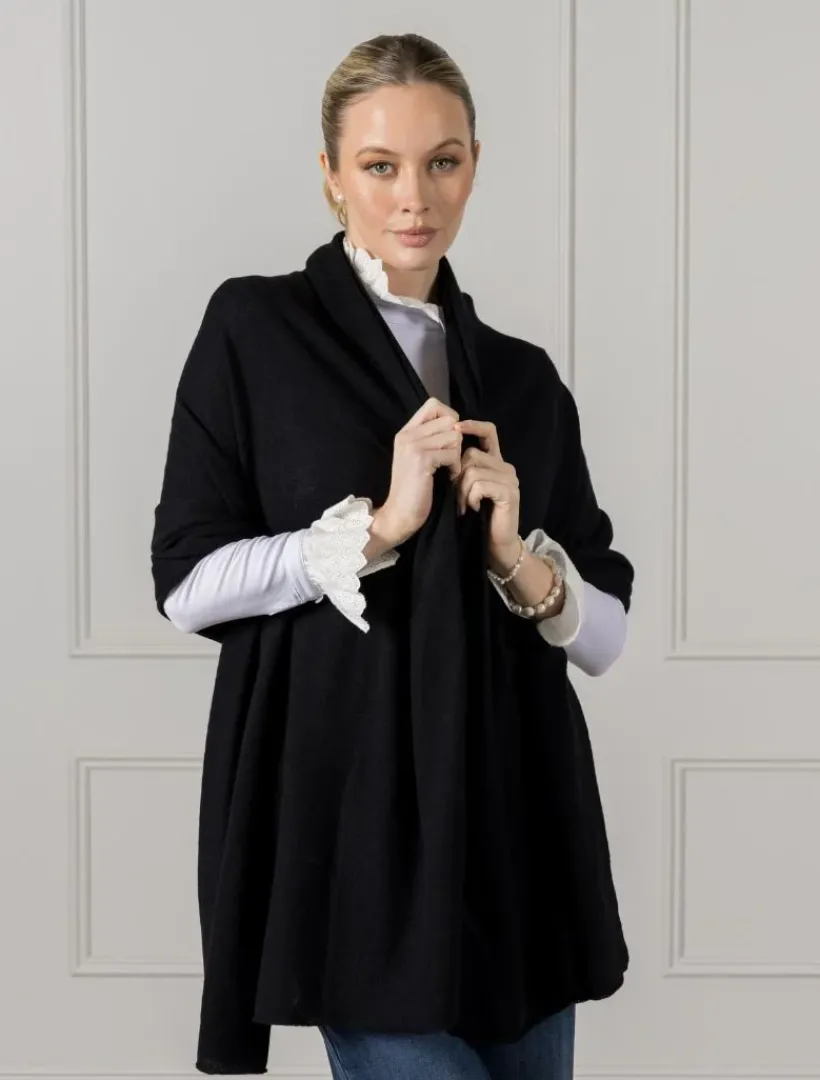 Cashmere Scarves|Scarves*Zjoosh Cashmere Double Width Scarf Black