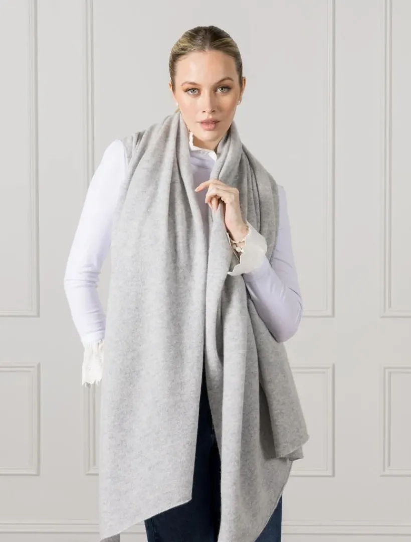 Cashmere Scarves|Scarves*Zjoosh Cashmere Double Width Scarf Grey