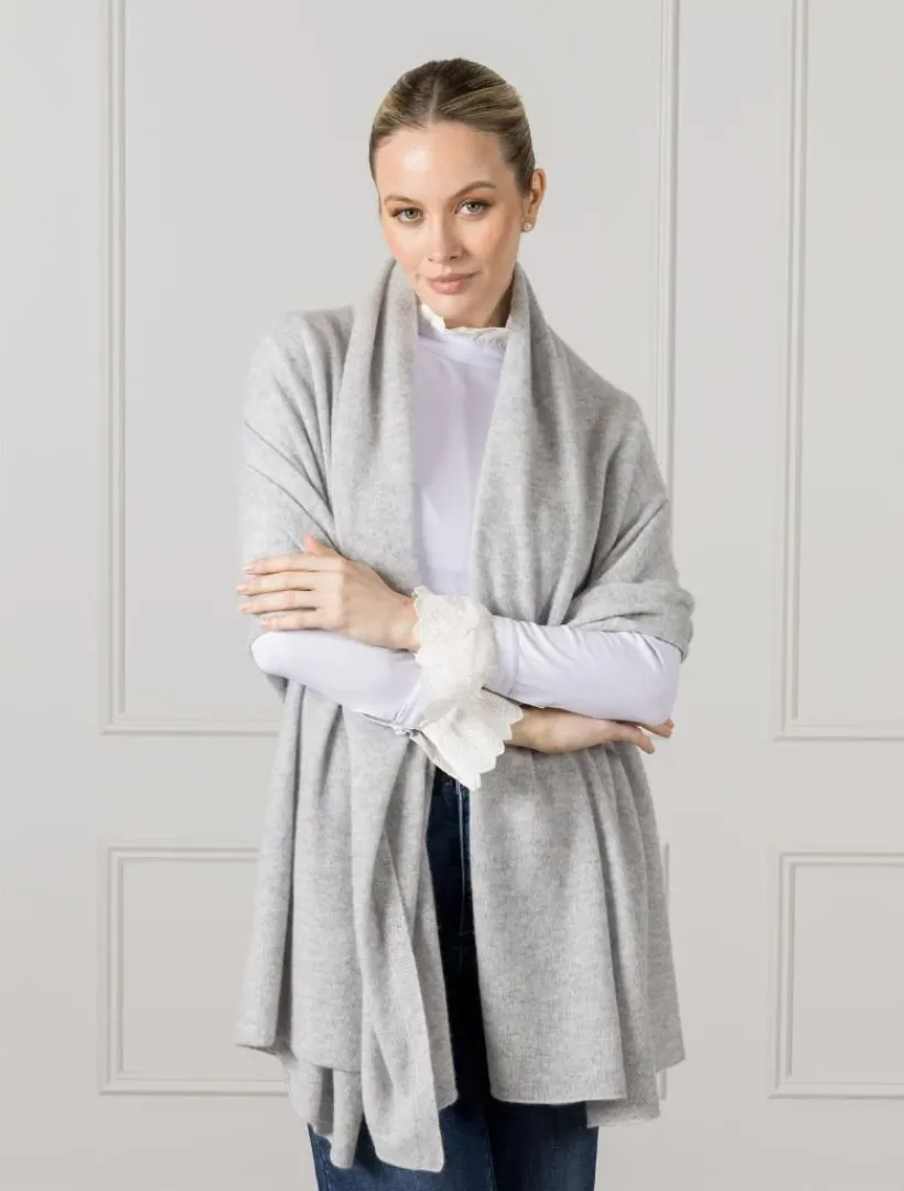 Cashmere Scarves|Scarves*Zjoosh Cashmere Double Width Scarf Grey