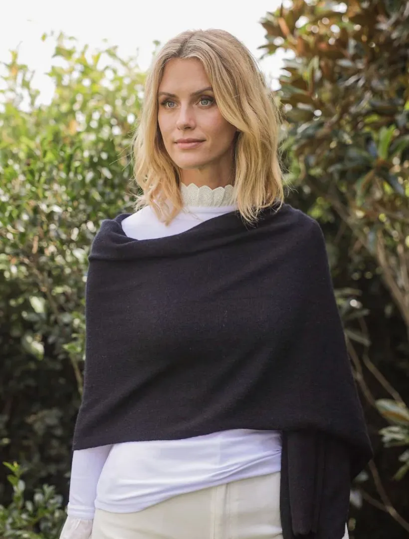 Scarves|Ponchos And Ponchettes*Zjoosh Cashmere Ponchette Black