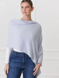 Scarves|Ponchos And Ponchettes*Zjoosh Cashmere Ponchette Pale Blue PaleBlue