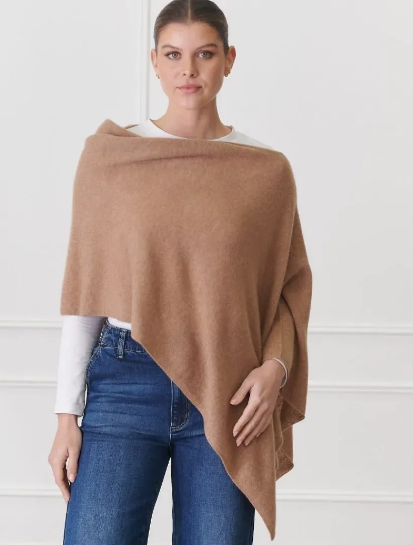 Scarves|Ponchos And Ponchettes*Zjoosh Cashmere Ponchette Tan