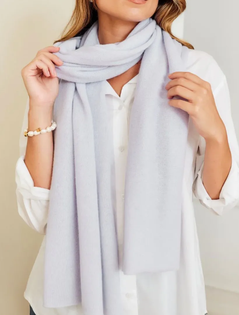 Cashmere Scarves|Scarves*Zjoosh Cashmere Scarf Pale Blue PaleBlue