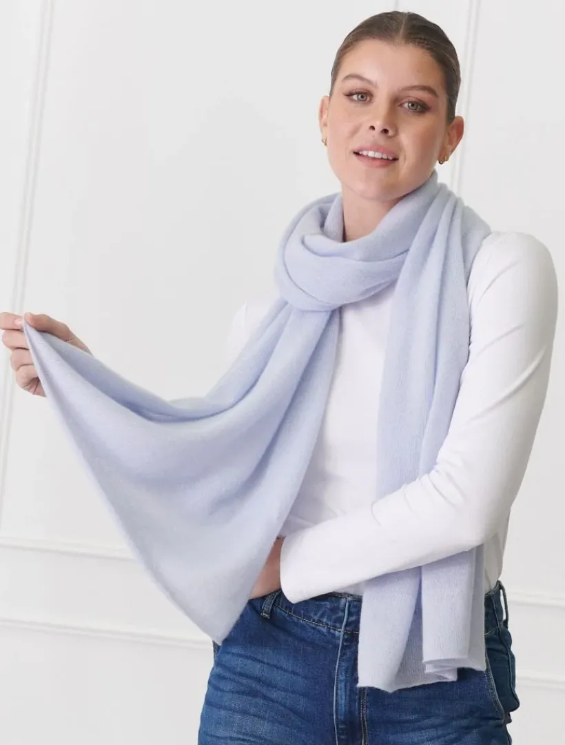 Cashmere Scarves|Scarves*Zjoosh Cashmere Scarf Pale Blue PaleBlue