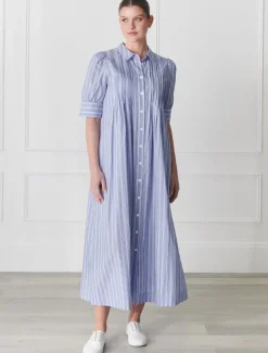Dresses*Zjoosh Chalk Stripe Dress - FINAL SALE Blue