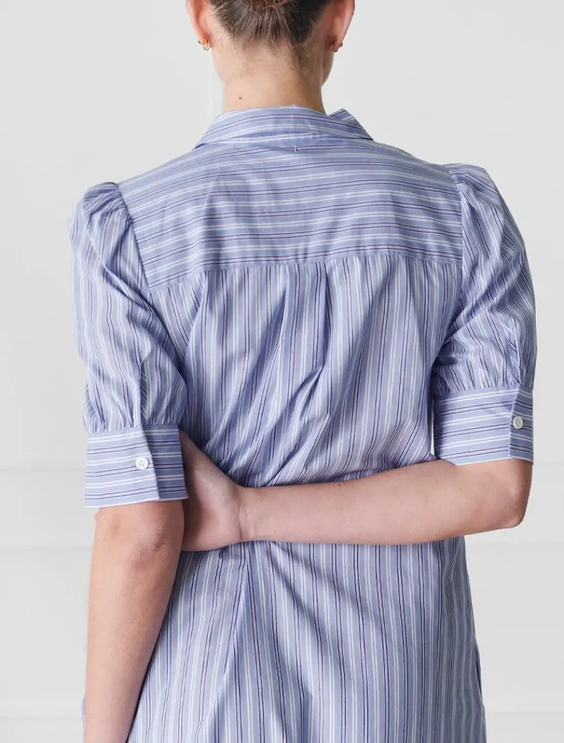 Dresses*Zjoosh Chalk Stripe Dress - FINAL SALE Blue
