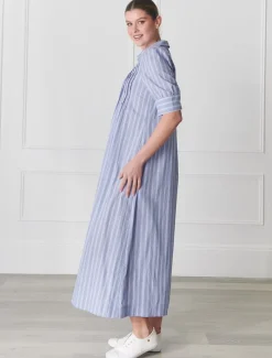 Dresses*Zjoosh Chalk Stripe Dress - FINAL SALE Blue