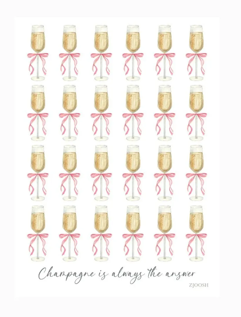 Towels*Zjoosh Champagne Tea Towel