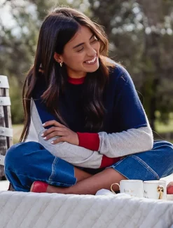Knits And Jumpers*Zjoosh Chloe Cashmere Knit Navy