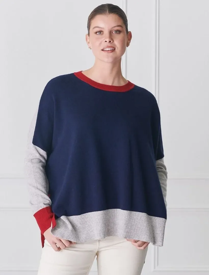 Knits And Jumpers*Zjoosh Chloe Cashmere Knit Navy