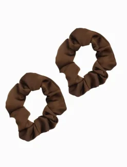 Hats & Hair Accessories*Zjoosh Scrunchie Set of 2 Chocolate