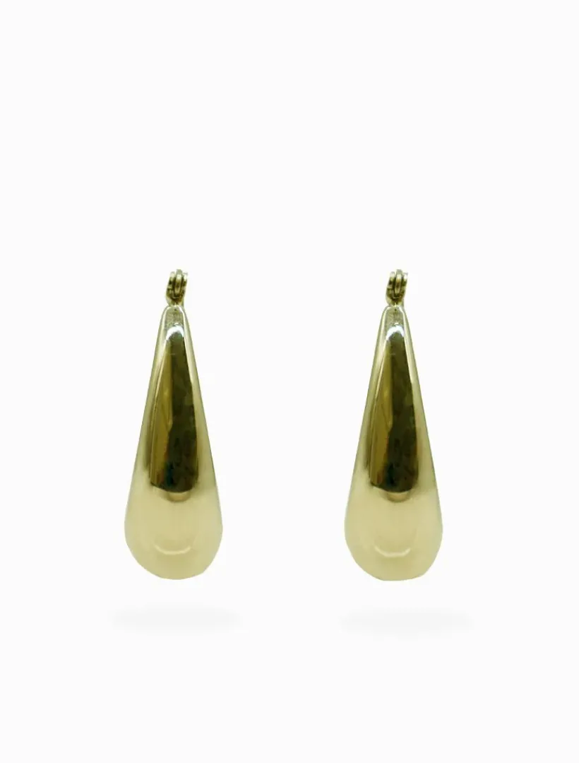 Earrings|Gold Jewellery*Zjoosh Chunky Tear Drops Gold