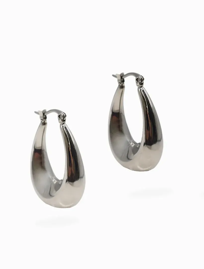 Earrings|Silver Jewellery*Zjoosh Chunky Tear Drops Silver