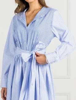 Dresses*Zjoosh Classic Stripe Tea Rose Dress - FINAL SALE Blue