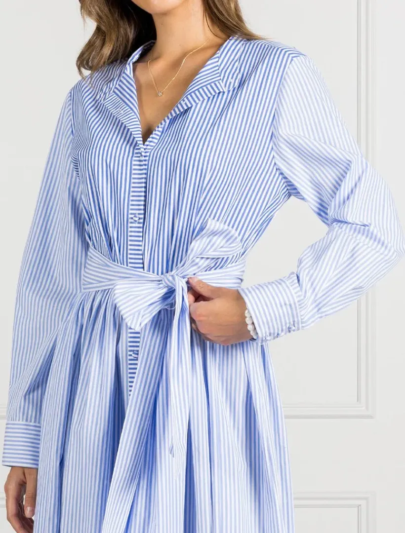 Dresses*Zjoosh Classic Stripe Tea Rose Dress - FINAL SALE Blue