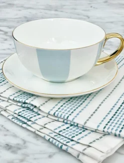 Tea Cups & Mugs*Zjoosh Classic Striped Tea Cup 300ML Blue