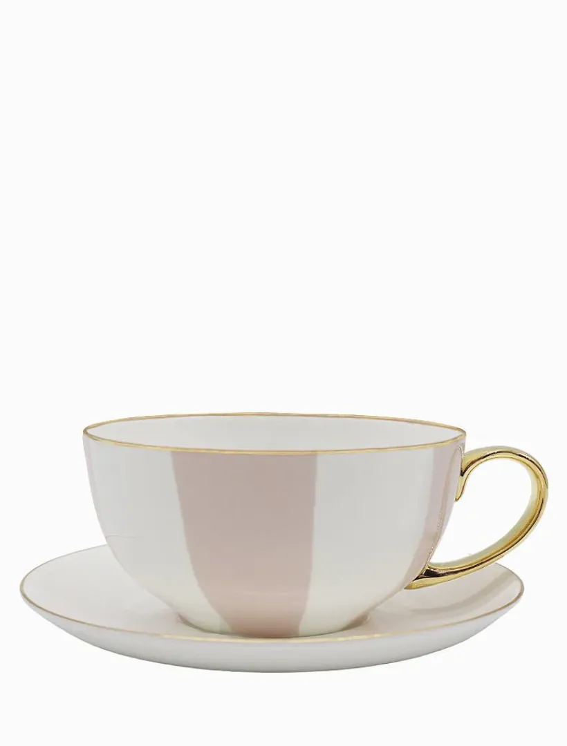 Tea Cups & Mugs*Zjoosh Classic Striped Tea Cup 300ML Pink