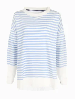 Knits And Jumpers|Shirts And Tops*Zjoosh Claudia Striped Sweatshirt Blue