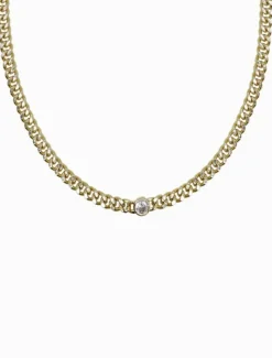 Necklaces|Gold Jewellery*Zjoosh Clear Crystal Necklace Gold